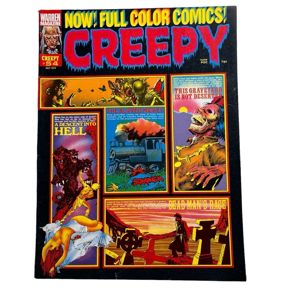CREEPY # 54 HORROR MONSTER MAGAZINE WARREN Publishing July 1973 with COLOR STORY